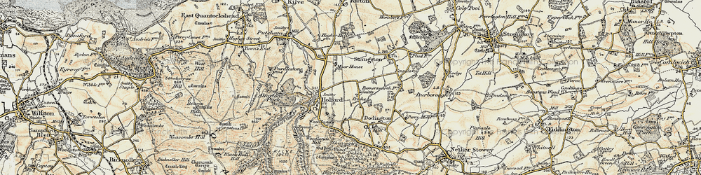 Old map of Dyche in 1898-1900