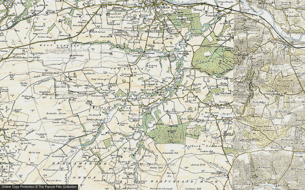 Old Map of Dye House, 1901-1904 in 1901-1904