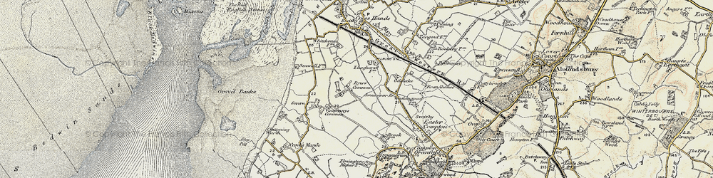Old map of Dyer's Common in 1899