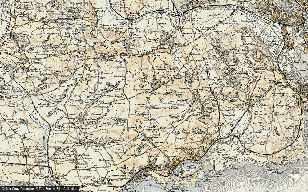 Old Map of Dyffryn, 1899-1900 in 1899-1900