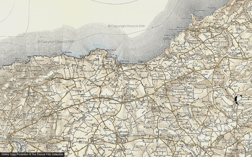 Old Map of Dyffryn, 1901 in 1901