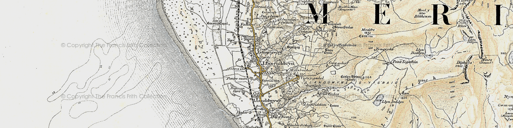 Old map of Ystum-gwern in 1902-1903
