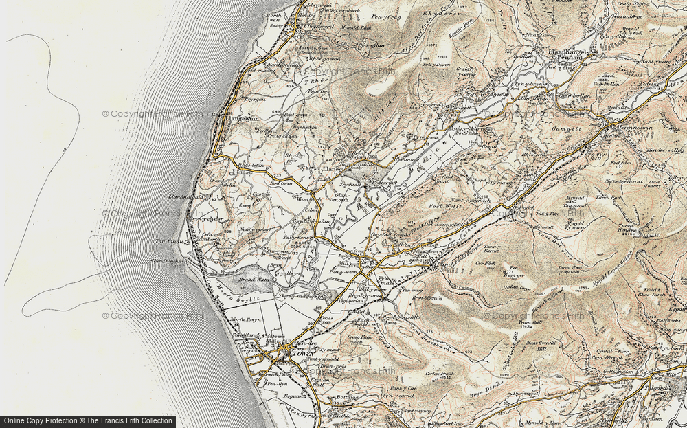 Old Map of Dyffryn Dysynni, 1902-1903 in 1902-1903