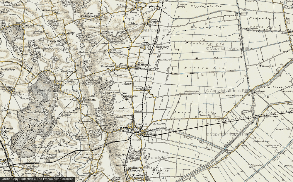 Old Map of Dyke, 1901-1903 in 1901-1903