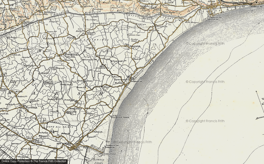 Old Map of Dymchurch, 1898 in 1898