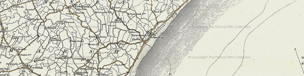 Old map of Dymchurch in 1898