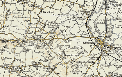 Old map of Each End in 1898-1899