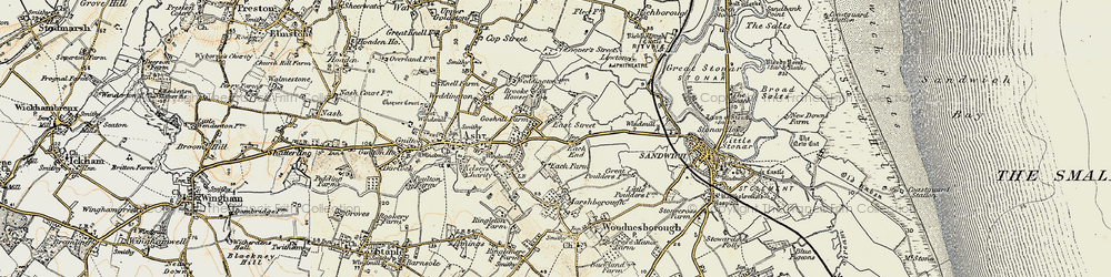 Old map of Each End in 1898-1899