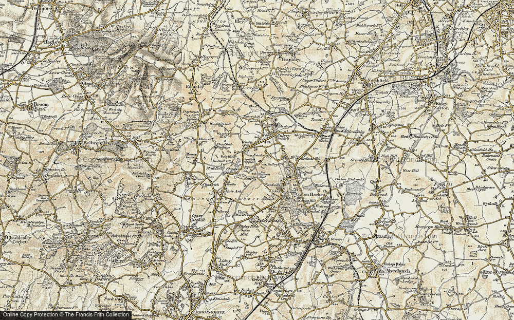 Old Map of Eachway, 1901-1902 in 1901-1902