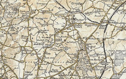 Old map of Eachway in 1901-1902
