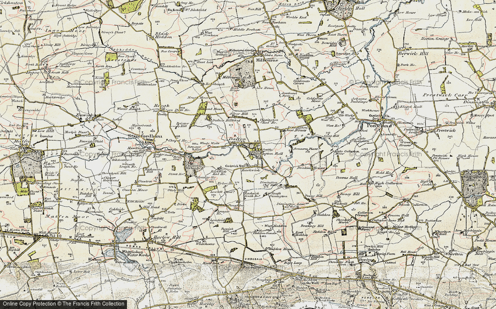 Old Map of Eachwick, 1901-1903 in 1901-1903