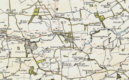 Old map of Eachwick in 1901-1903