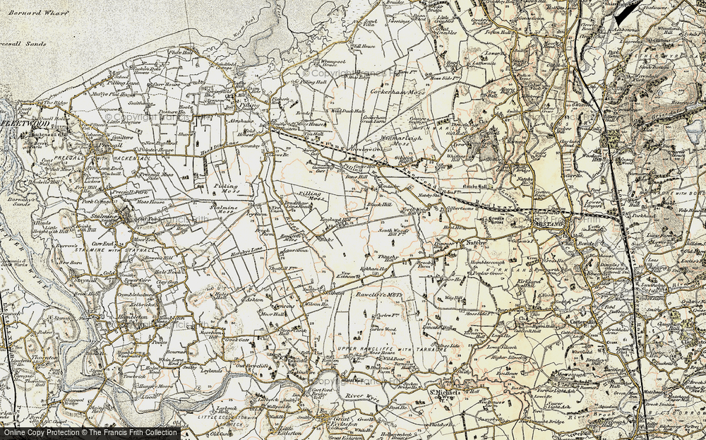 Old Map of Historic Map covering Trashy Hill in 1903-1904
