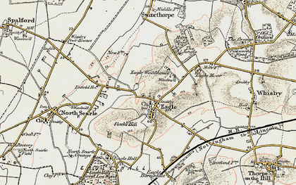 Old map of Eagle Moor in 1902-1903