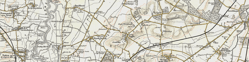 Old map of Eagle Moor in 1902-1903