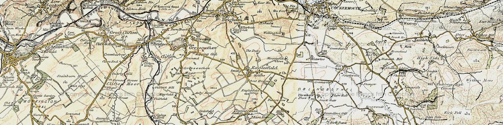 Old map of Eaglesfield in 1901-1904