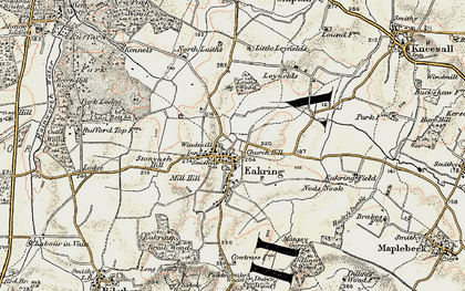 Old map of Eakring in 1902-1903