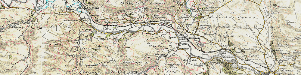 Old map of Birks Moor in 1901-1904
