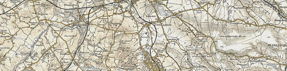 Old map of Earcroft in 1903