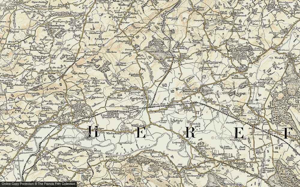 Old Map of Eardisley, 1900-1901 in 1900-1901