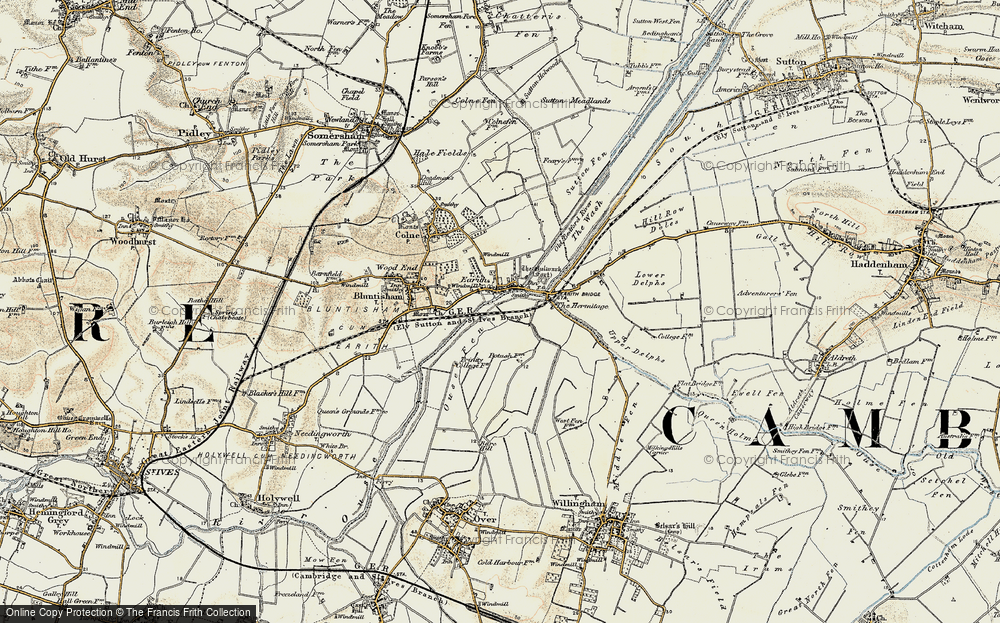 Old Map of Earith, 1901 in 1901