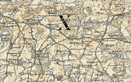 Old map of Earl's Down in 1898