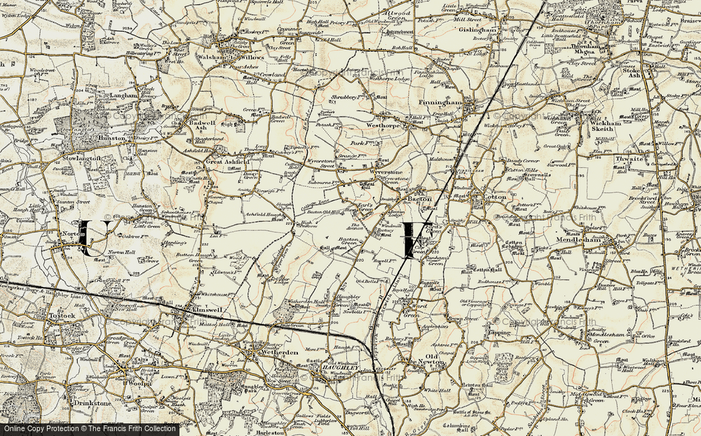 Old Map of Earl's Green, 1901 in 1901