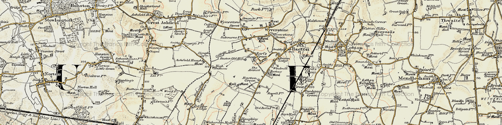 Old map of Earl's Green in 1901