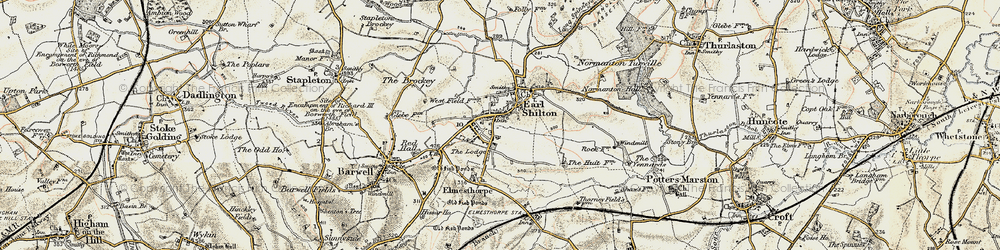 Old map of Earl Shilton in 1901-1903