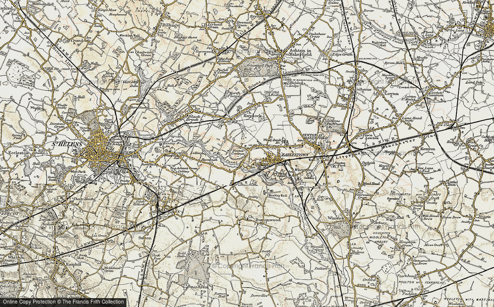 Old Map of Earlestown, 1903 in 1903