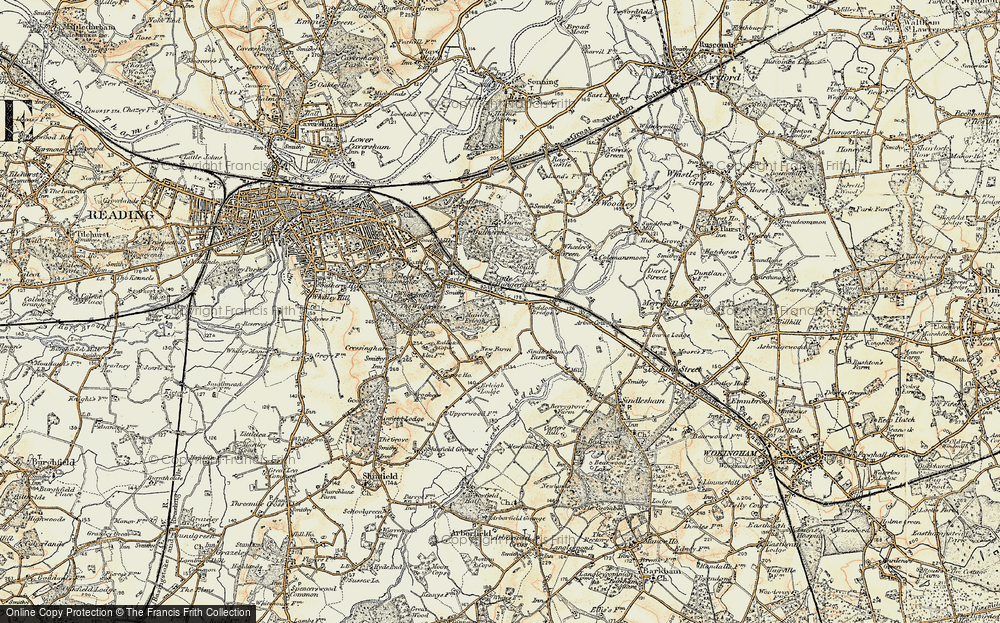 Old Map of Earley, 1897-1909 in 1897-1909