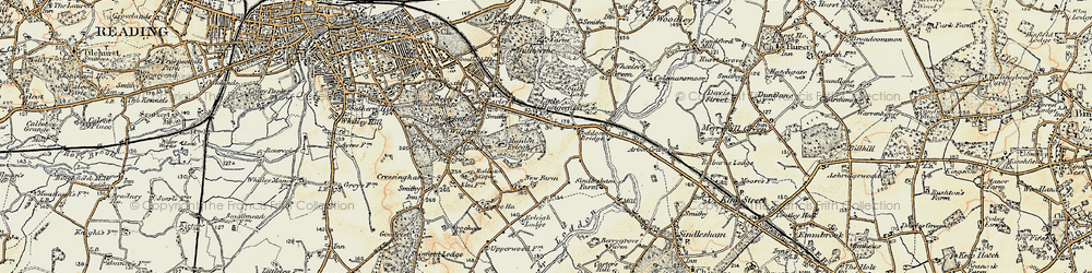 Old map of Earley in 1897-1909