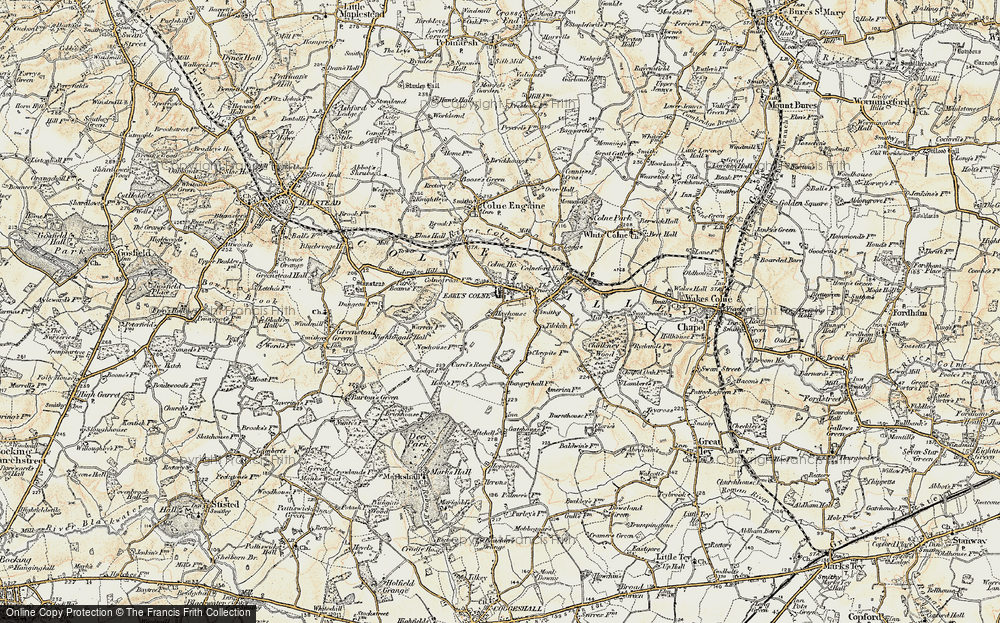 Old Map of Earls Colne, 1898-1899 in 1898-1899