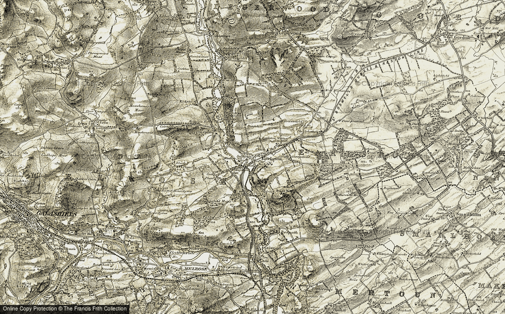 Old Map of Earlston, 1901-1904 in 1901-1904