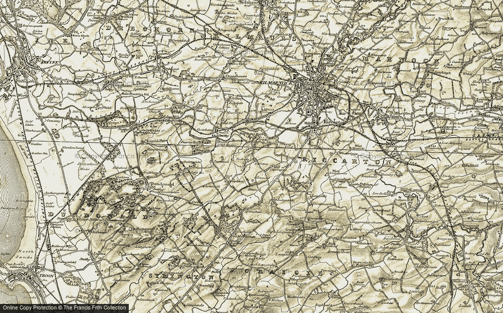 Old Map of Historic Map covering Todrigs Burn in 1905-1906