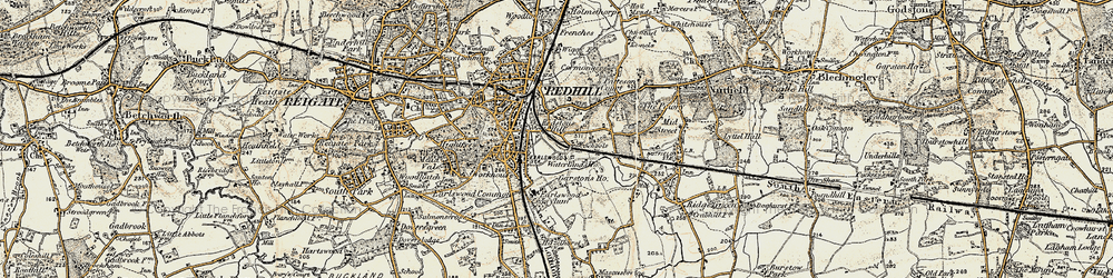 Old map of Earlswood in 1898-1909
