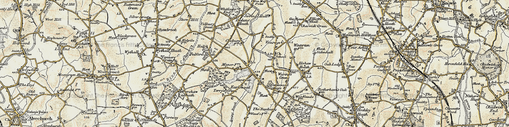Old map of Earlswood in 1901-1902