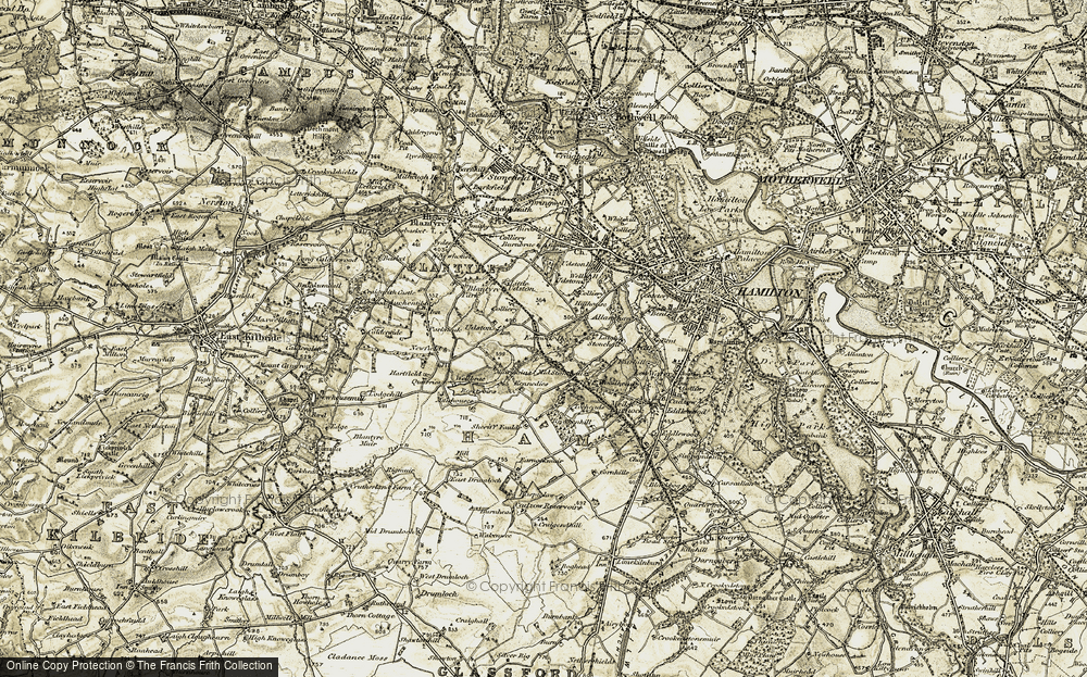Old Map of Earnock, 1904-1905 in 1904-1905