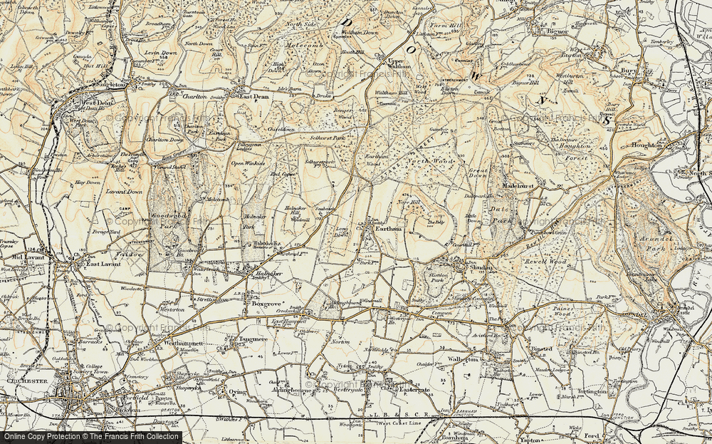 Old Map of Eartham, 1897-1899 in 1897-1899