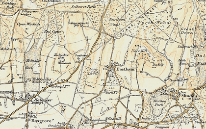 Old map of Eartham in 1897-1899