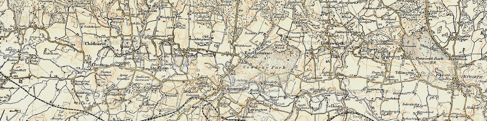 Old map of Budgenor Lodge in 1897-1900