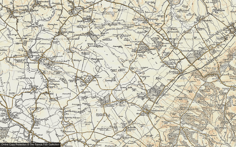 Old Map of Historic Map covering Cutt Mill House in 1897-1899