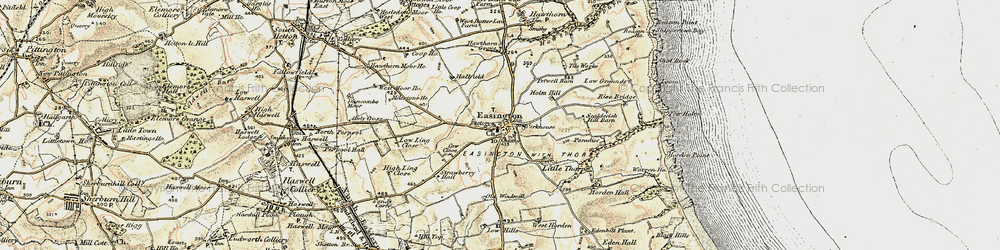 Old map of Easington in 1901-1904