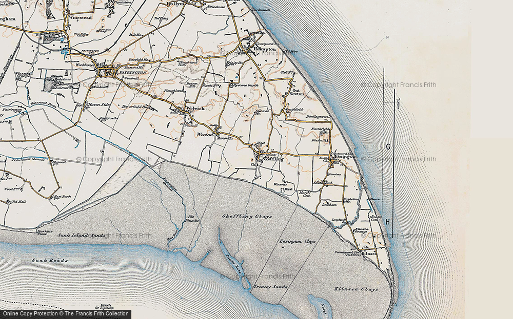 Old Map of Easington, 1903-1908 in 1903-1908