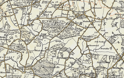 Old map of East in 1897-1899