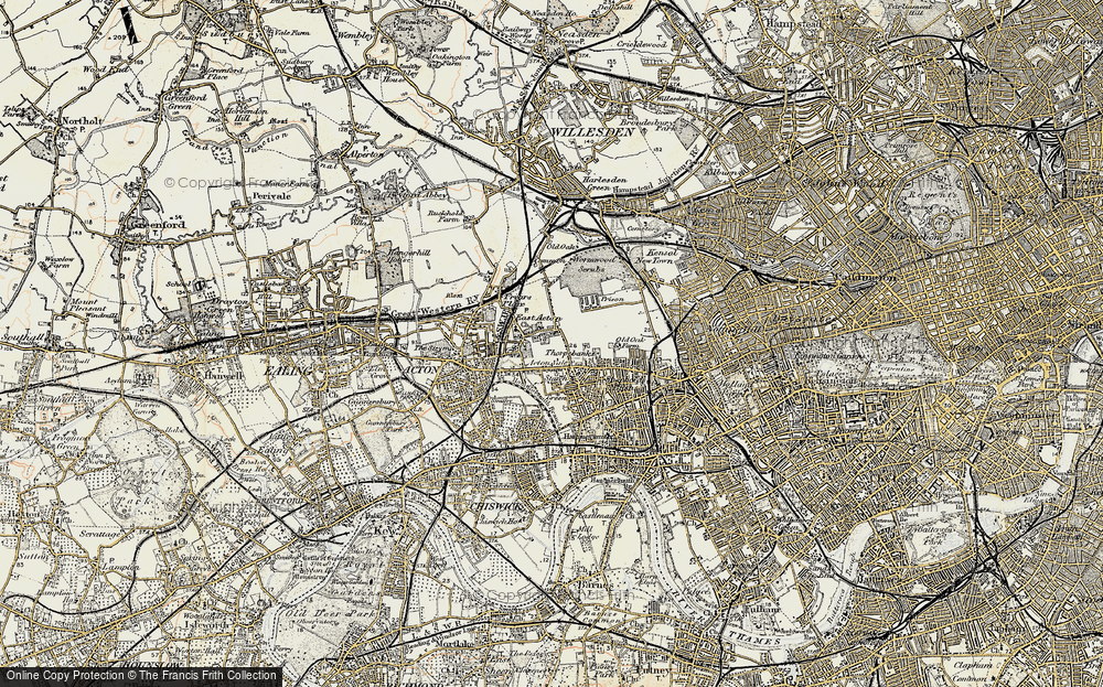 Old Map of East Acton, 1897-1909 in 1897-1909