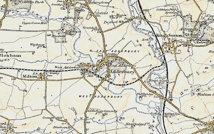 Old map of East Adderbury in 1898-1901