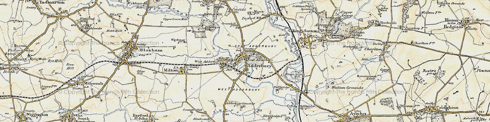 Old map of East Adderbury in 1898-1901