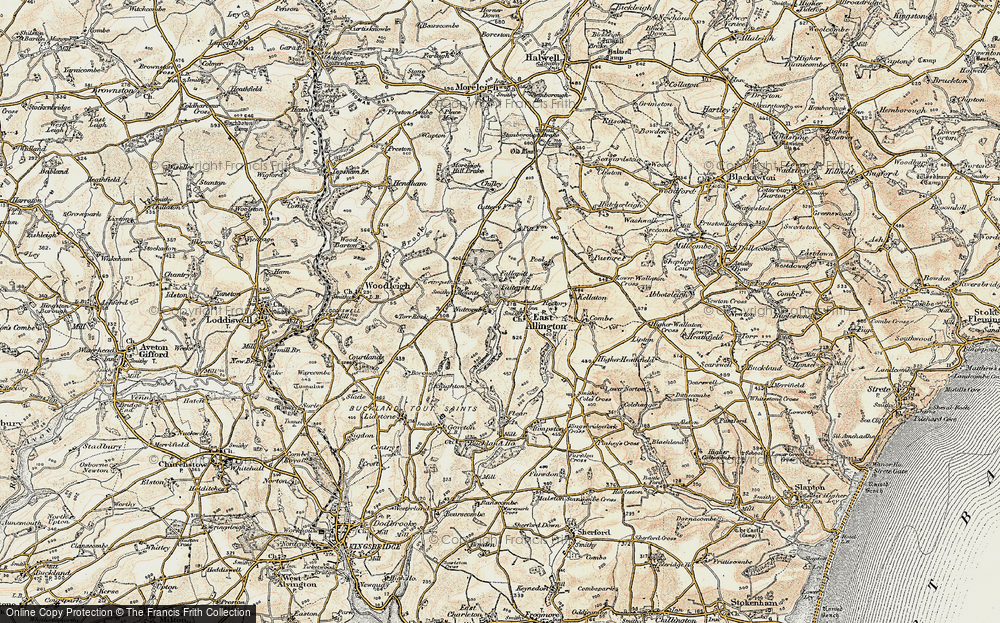 Old Map of East Allington, 1899 in 1899