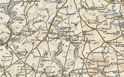 Old map of East Allington in 1899